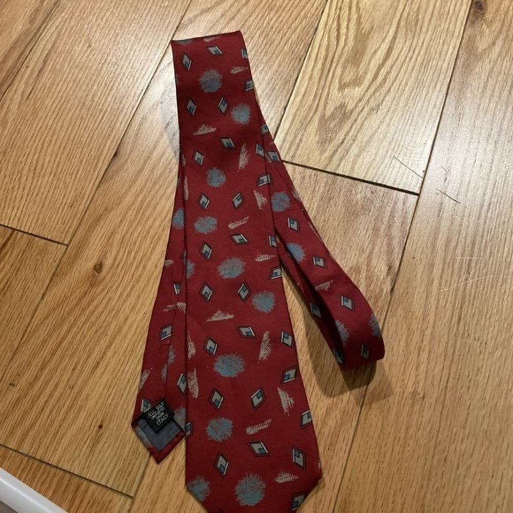 Vintage Strathmore By Anderson Little All Silk Tie Maroon 3719